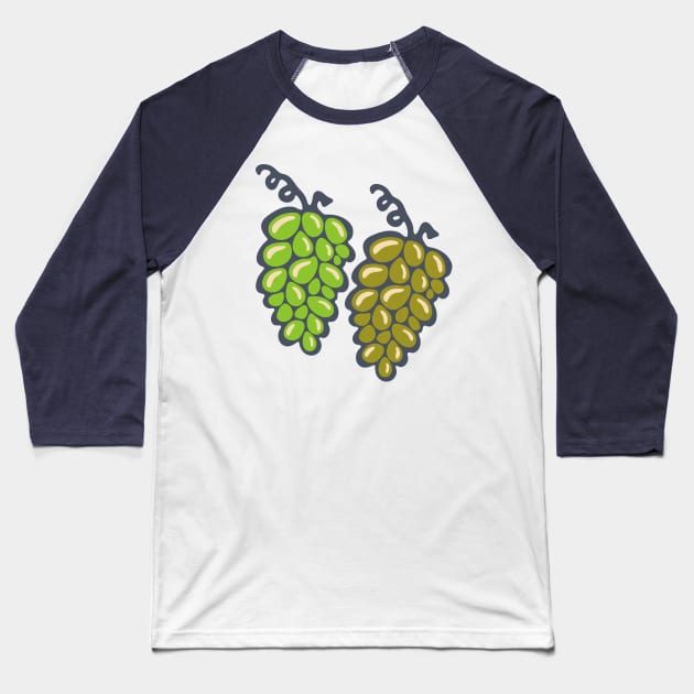 JUICY GRAPES Big Grape Bunches Summer Wine Fruit Green Olive - UnBlink Studio by Jackie Tahara Baseball T-Shirt by UnBlink Studio by Jackie Tahara